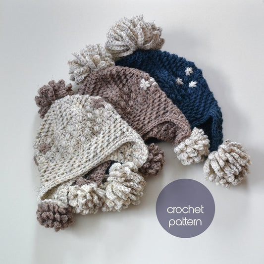 Winter Pompom Hat Crochet Pattern